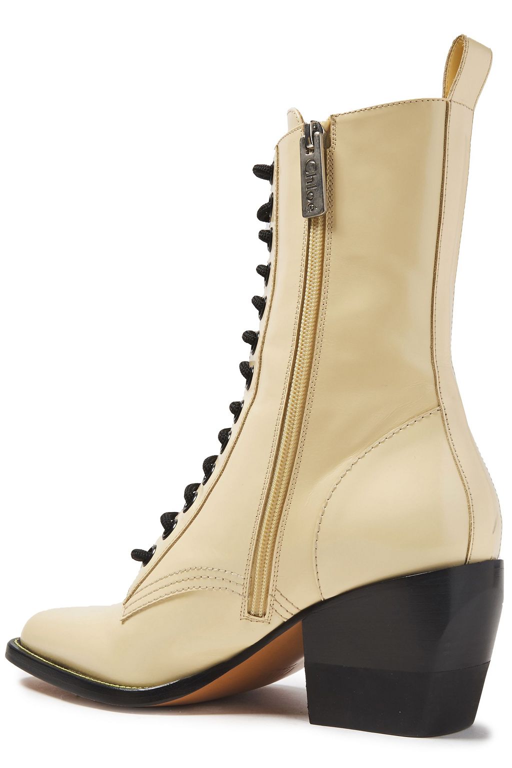 CHLOÉ Rylee glossed-leather ankle boots