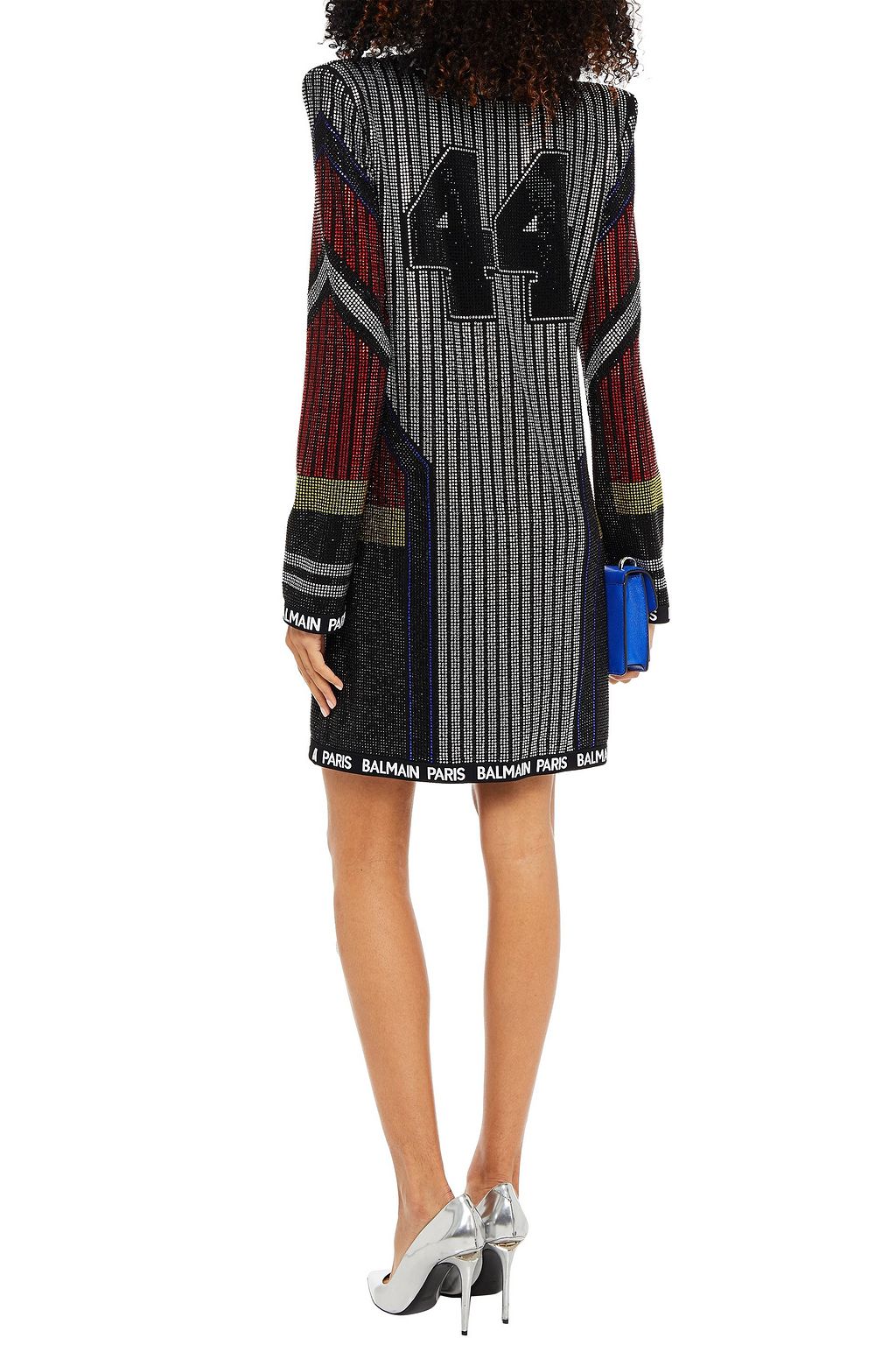 BALMAIN Crystal-embellished jersey mini dress