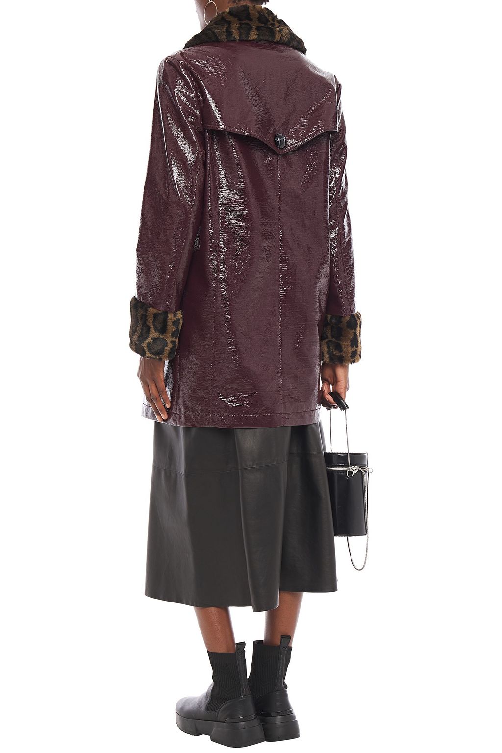 McQ Alexander McQueen Faux fur-trimmed coated cotton-canvas coat