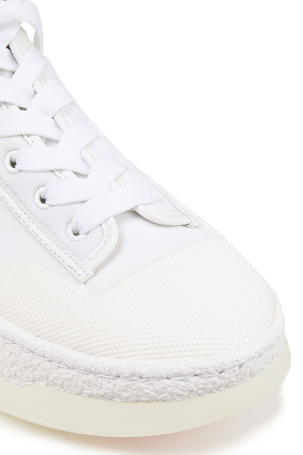 ALEXANDER WANG A1 leather-trimmed mesh high-top sneakers