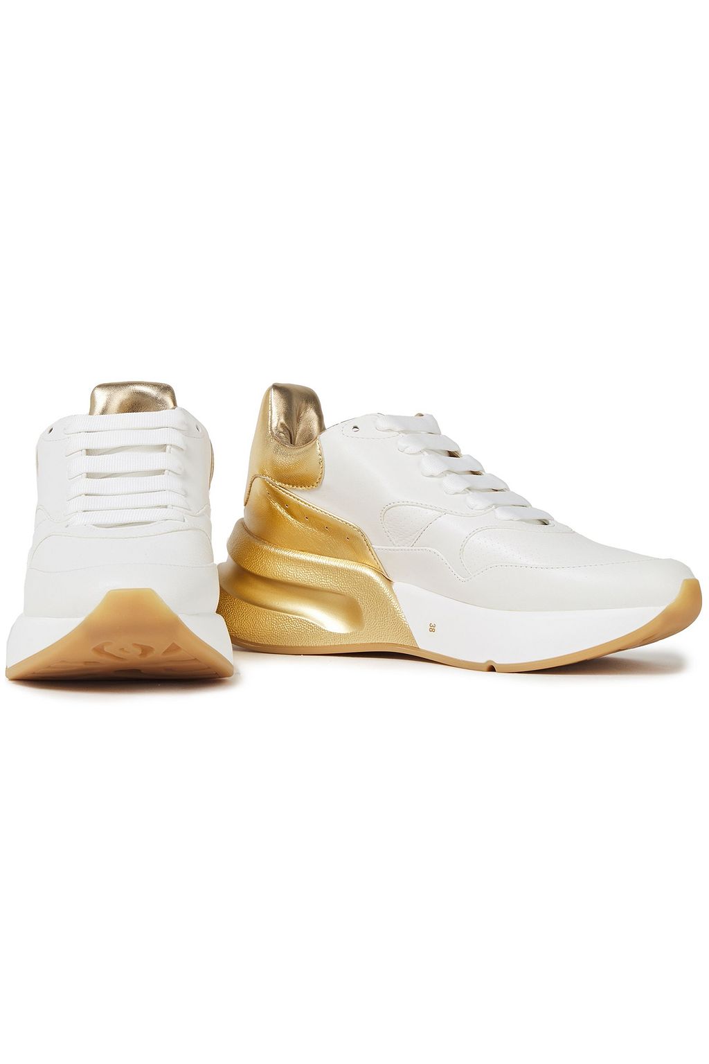 MCQUEEN Runner two-tone leather sneakers