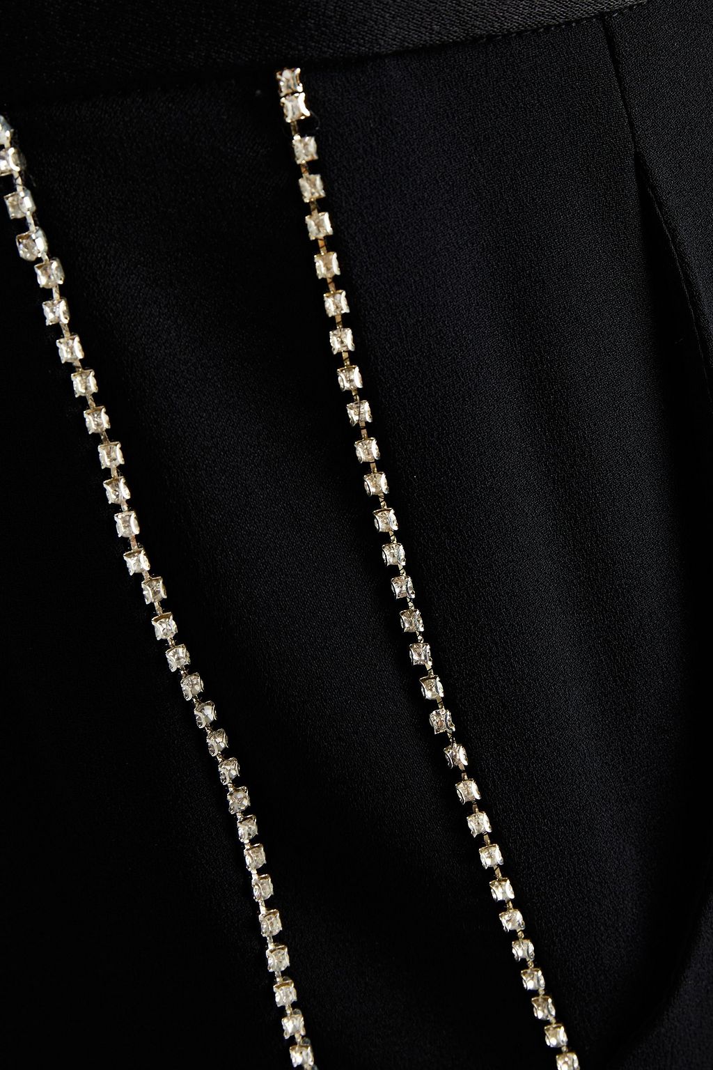 RACHEL ZOE Crystal-embellished crepe flared pants