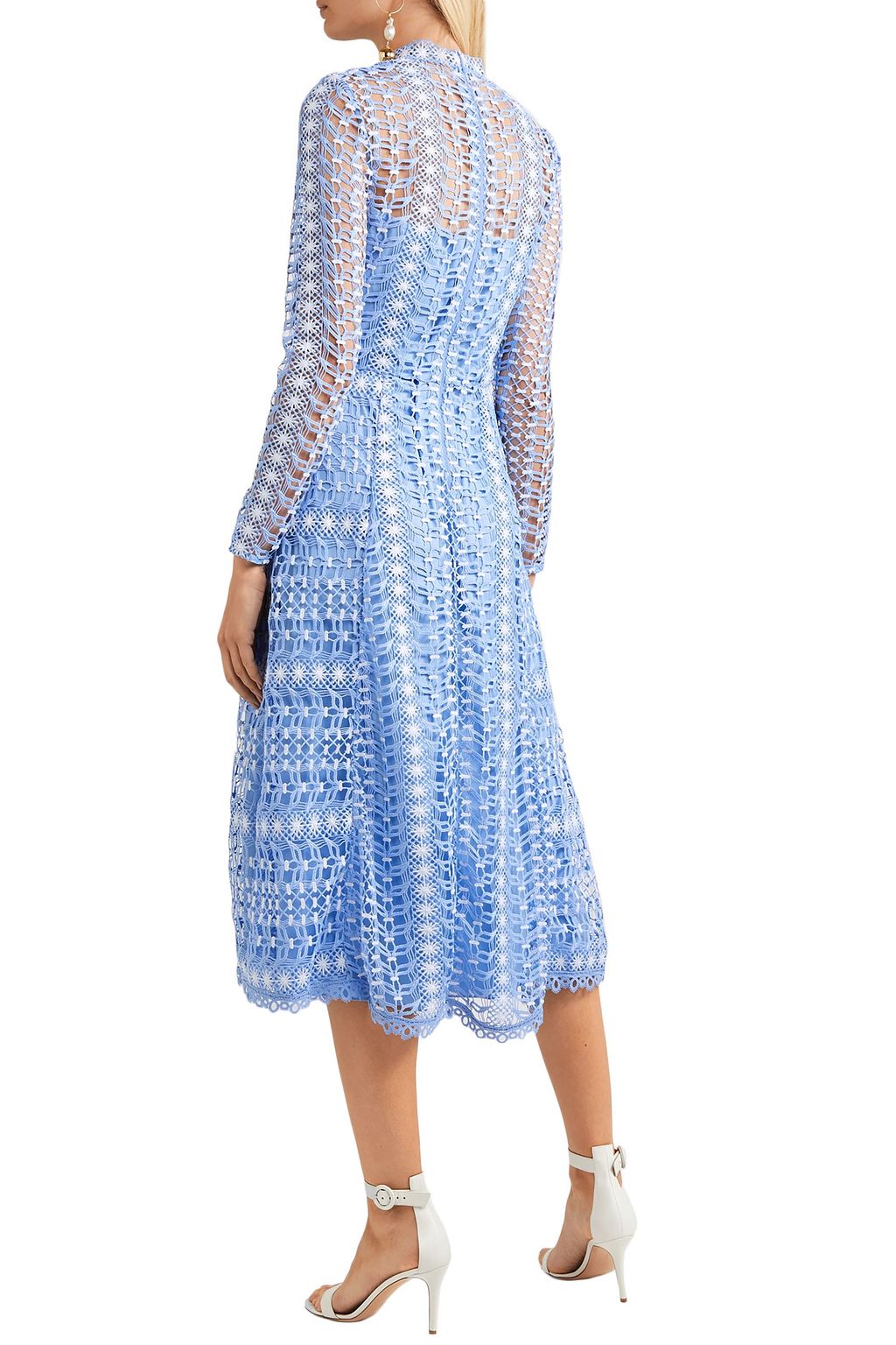 TEMPERLEY LONDON فستان متوسط الطول من الدانتيل المخرّم