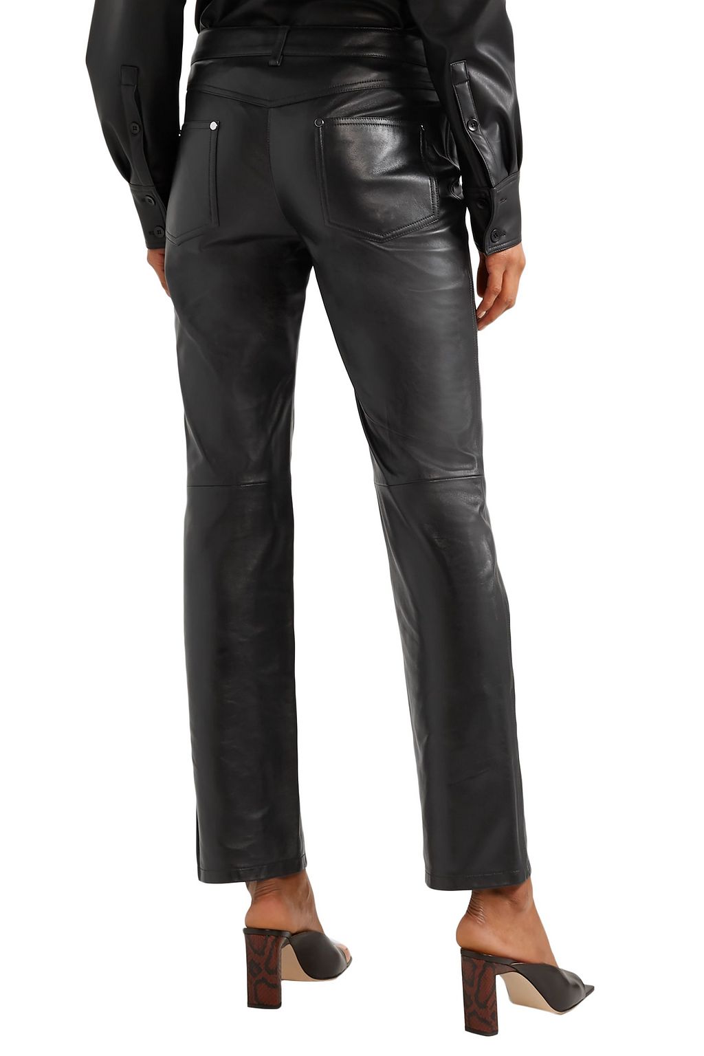 MICHAEL KORS COLLECTION Leather straight-leg pants