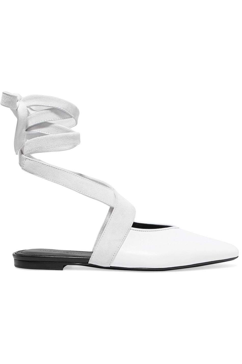 white lace ballet flats