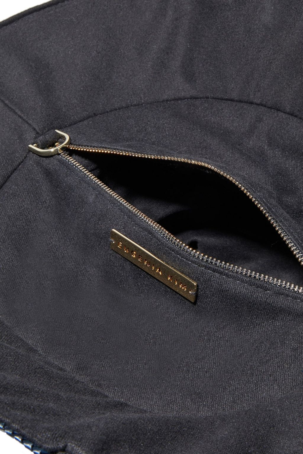 EUGENIA KIM Evie painted grosgrain-trimmed straw tote
