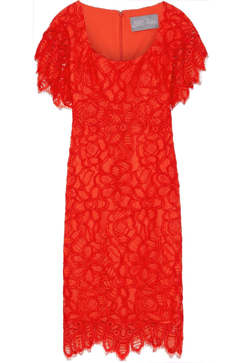 $1595 NEW Lela Rose Leaf Guipure Lace Placed Fitted Dress Petal 2 4 6 8 10 12 14 