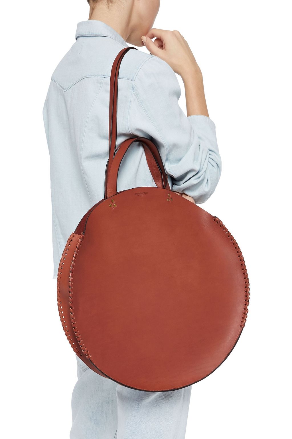 JÉRÔME DREYFUSS Hector whipstitched leather tote