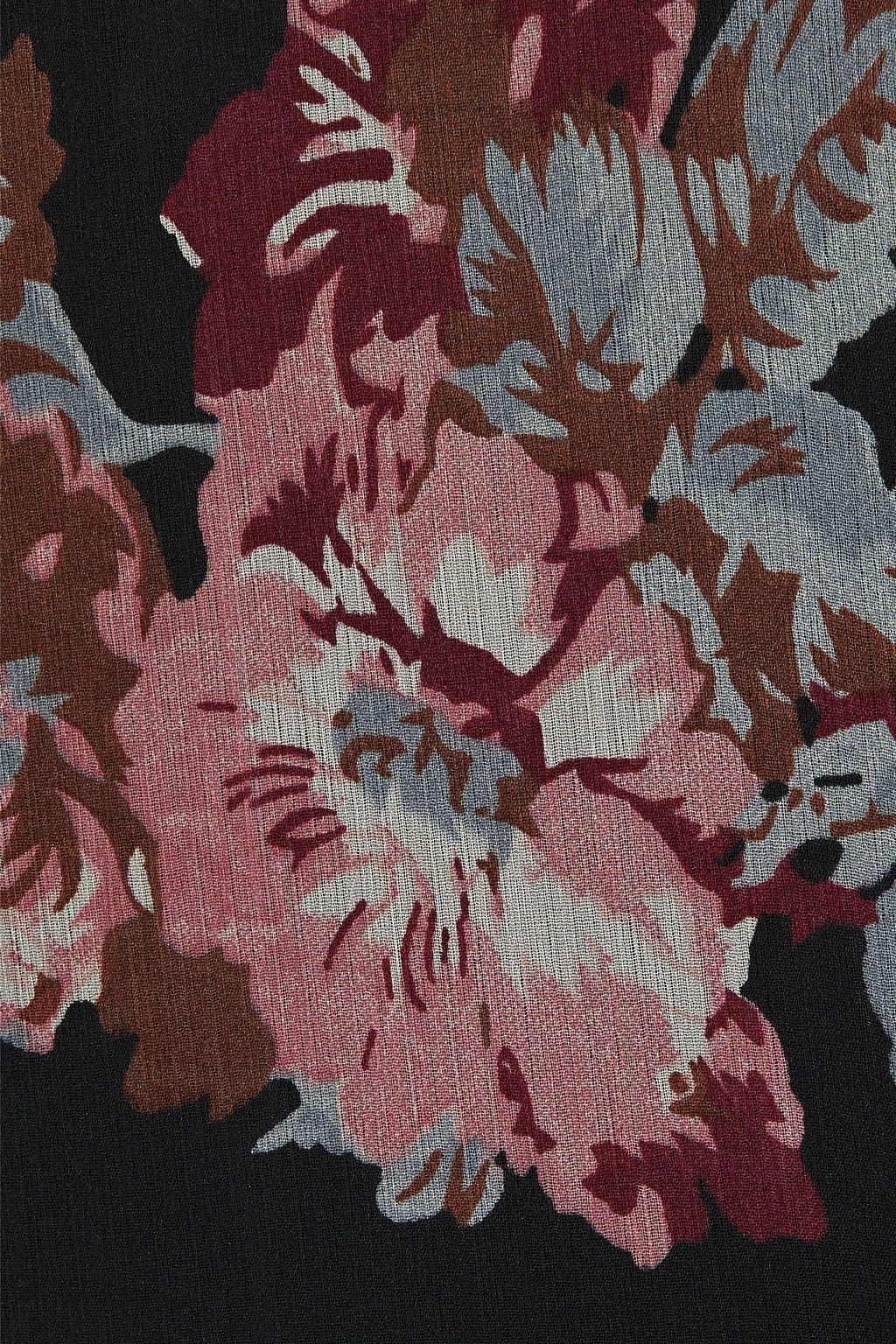 WALTER BAKER Grayson asymmetric tie-neck floral-print georgette midi dress
