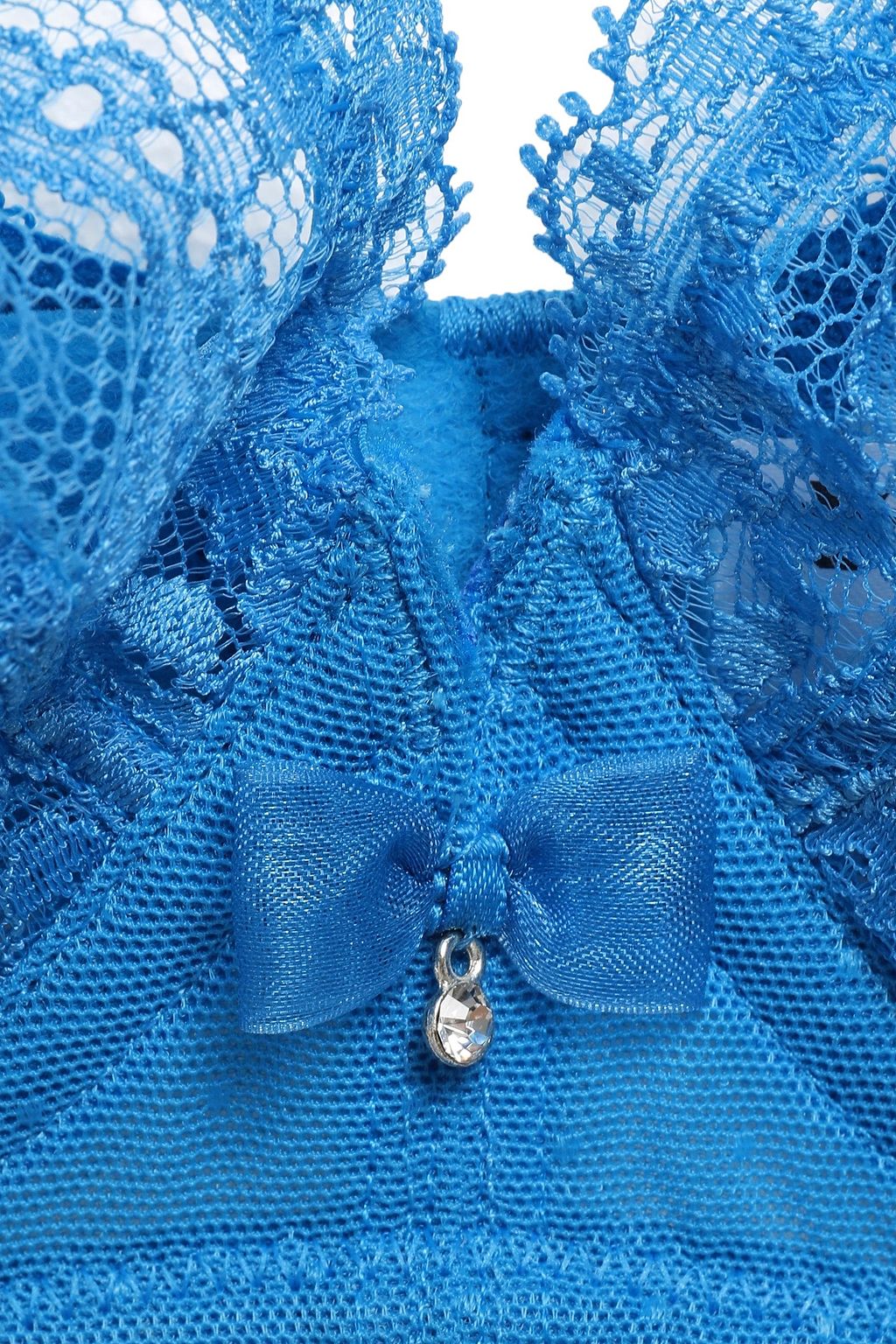 WACOAL Chrystalle paneled embellished point d'esprit and stretch-lace underwired bra