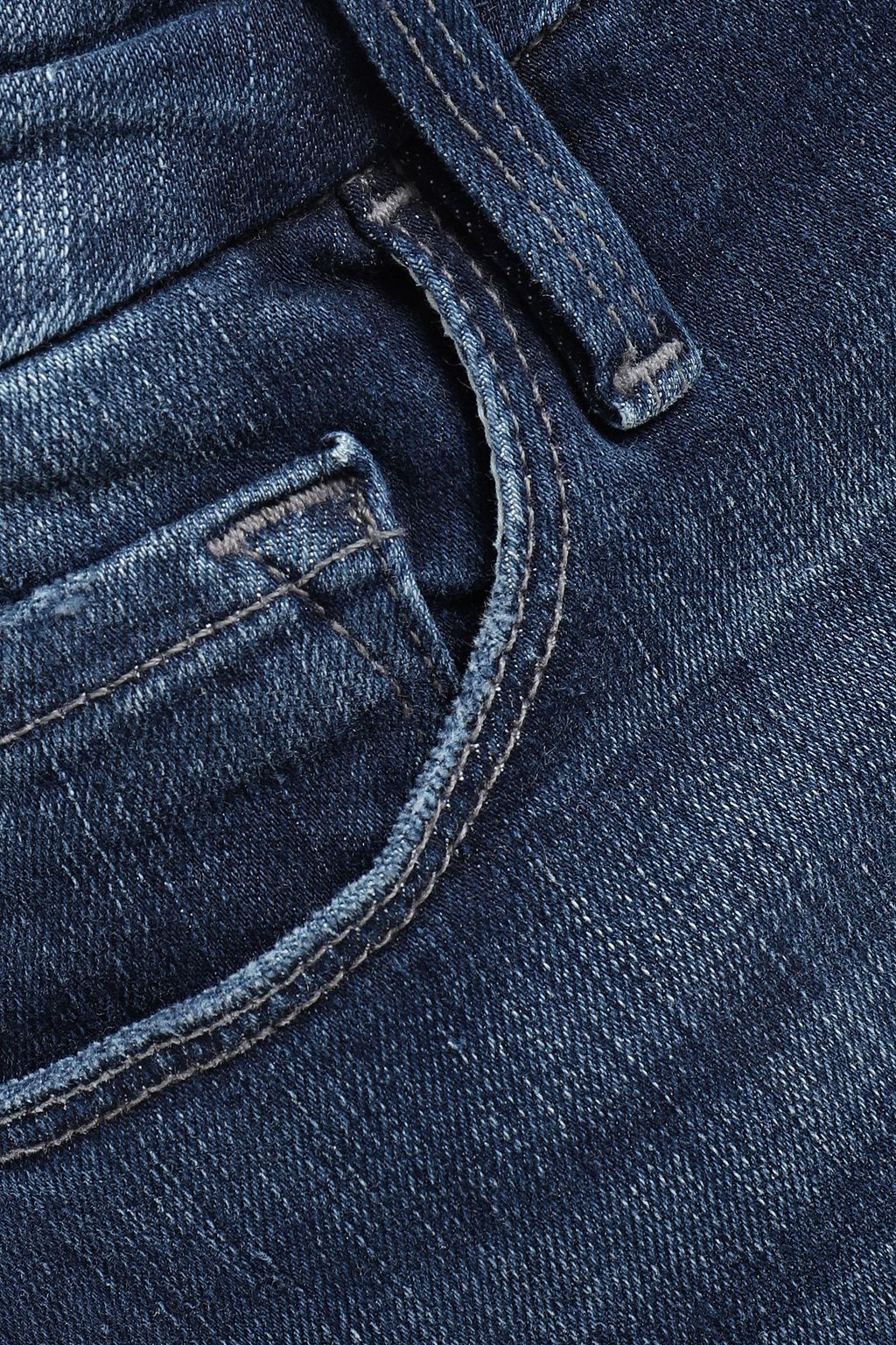 FRAME Faded high-rise kick-flare jeans