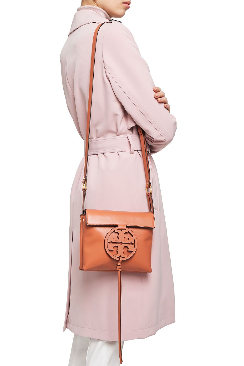 TORY BURCH Logo-embellished leather shoulder bag