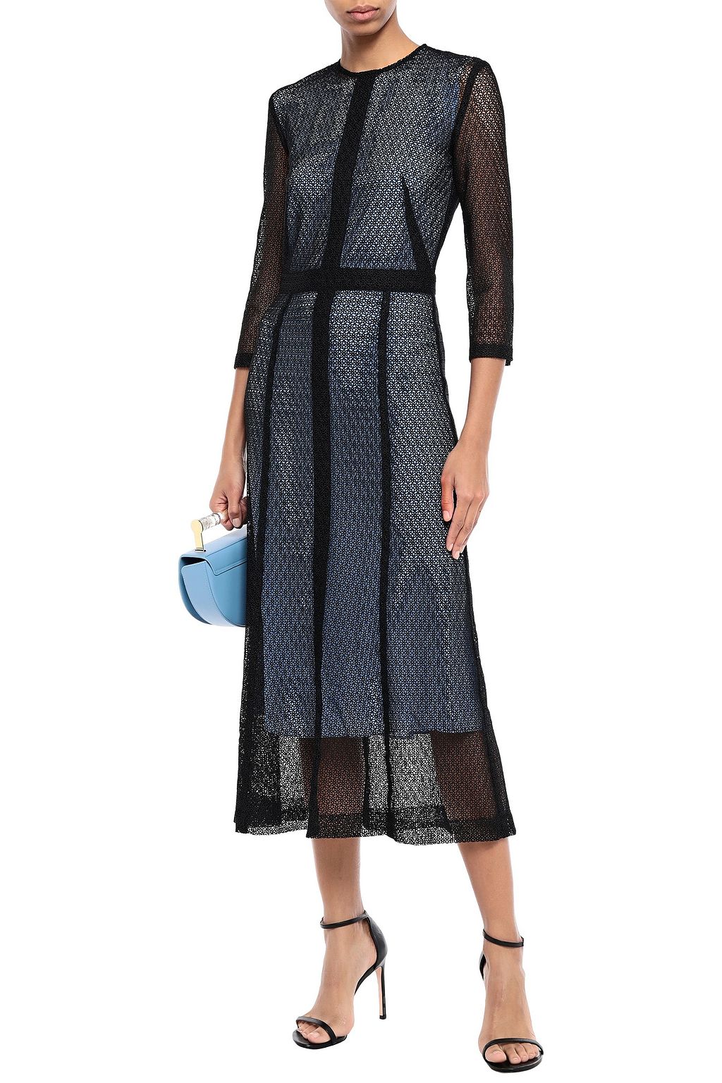 VICTORIA BECKHAM Layered lace midi dress
