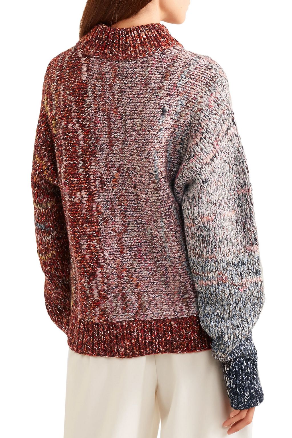 VICTORIA BECKHAM Marled wool-blend sweater