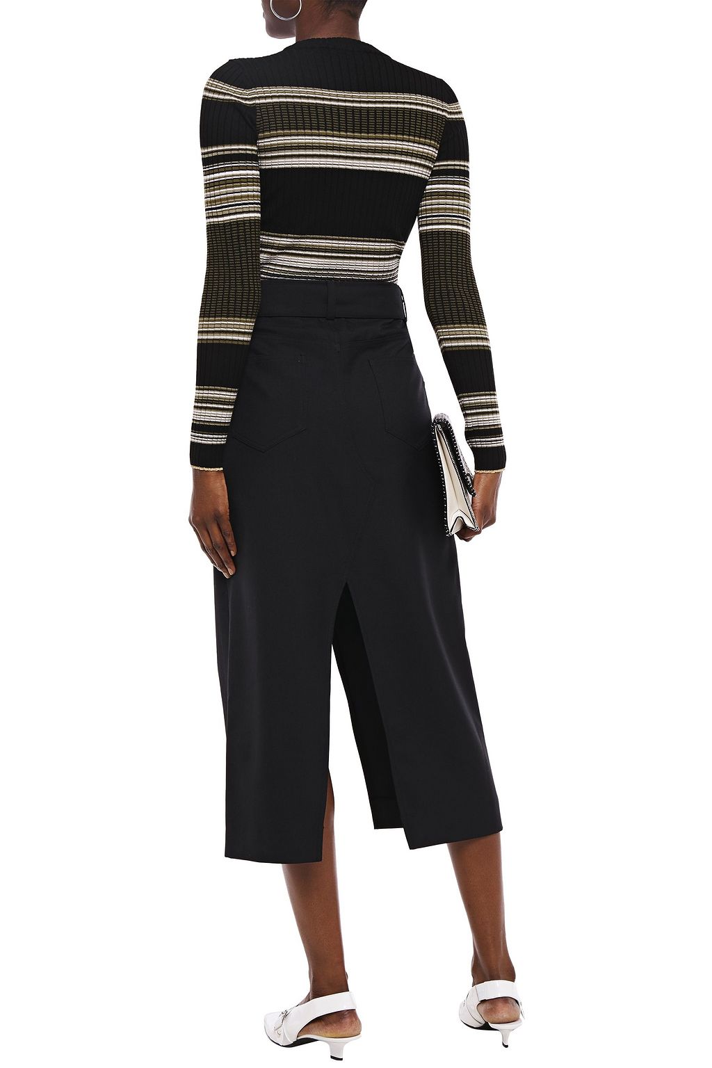 PROENZA SCHOULER Striped ribbed wool-blend sweater