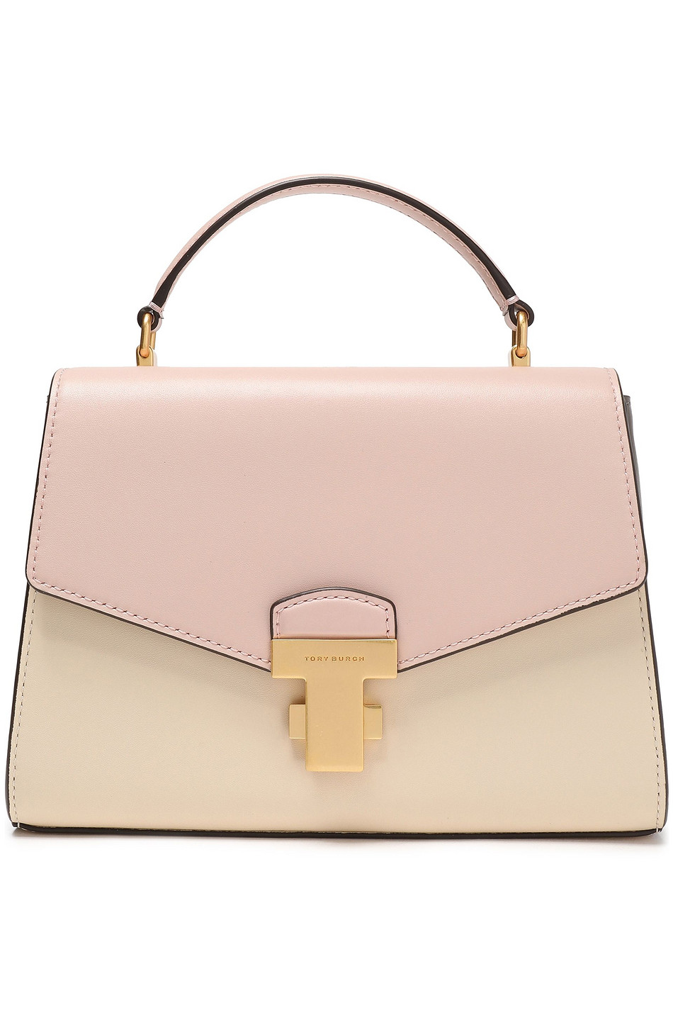 TORY BURCH Color-block leather shoulder bag