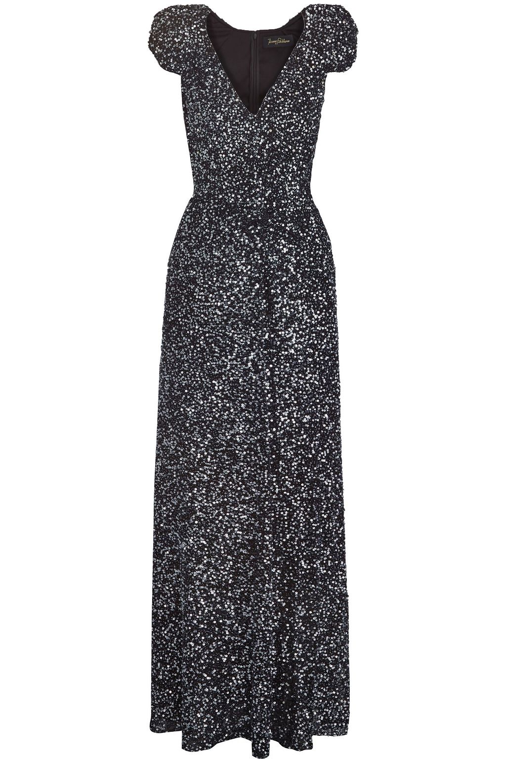 embellished chiffon gown