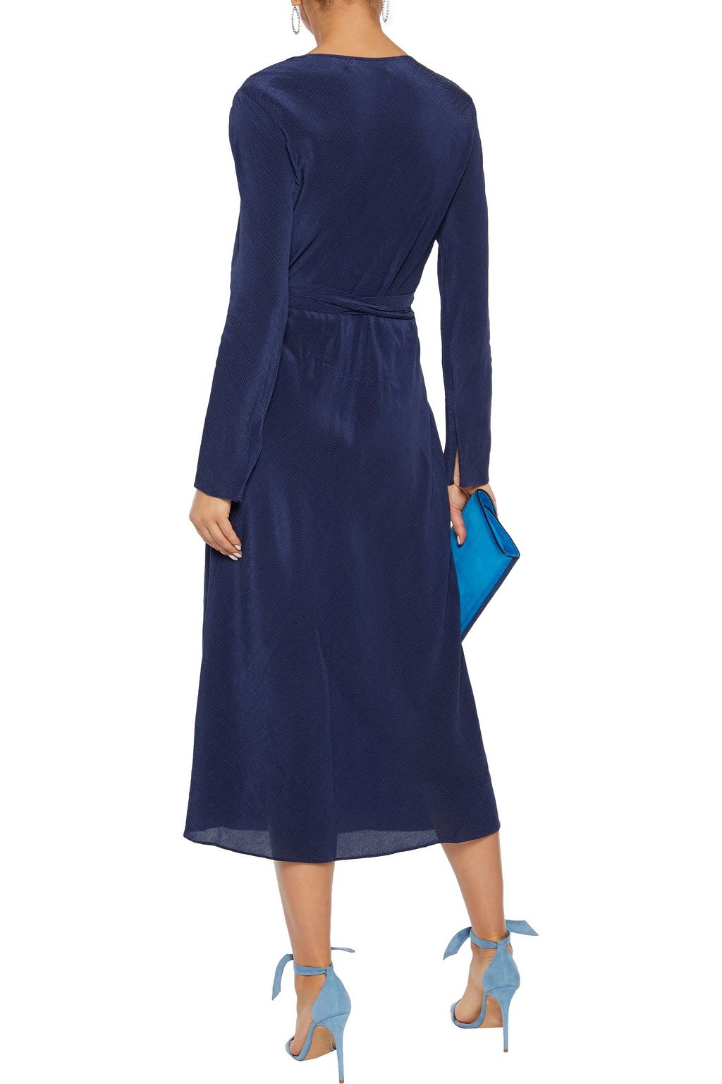 DIANE VON FURSTENBERG Tilly crinkled-Tencel midi wrap dress