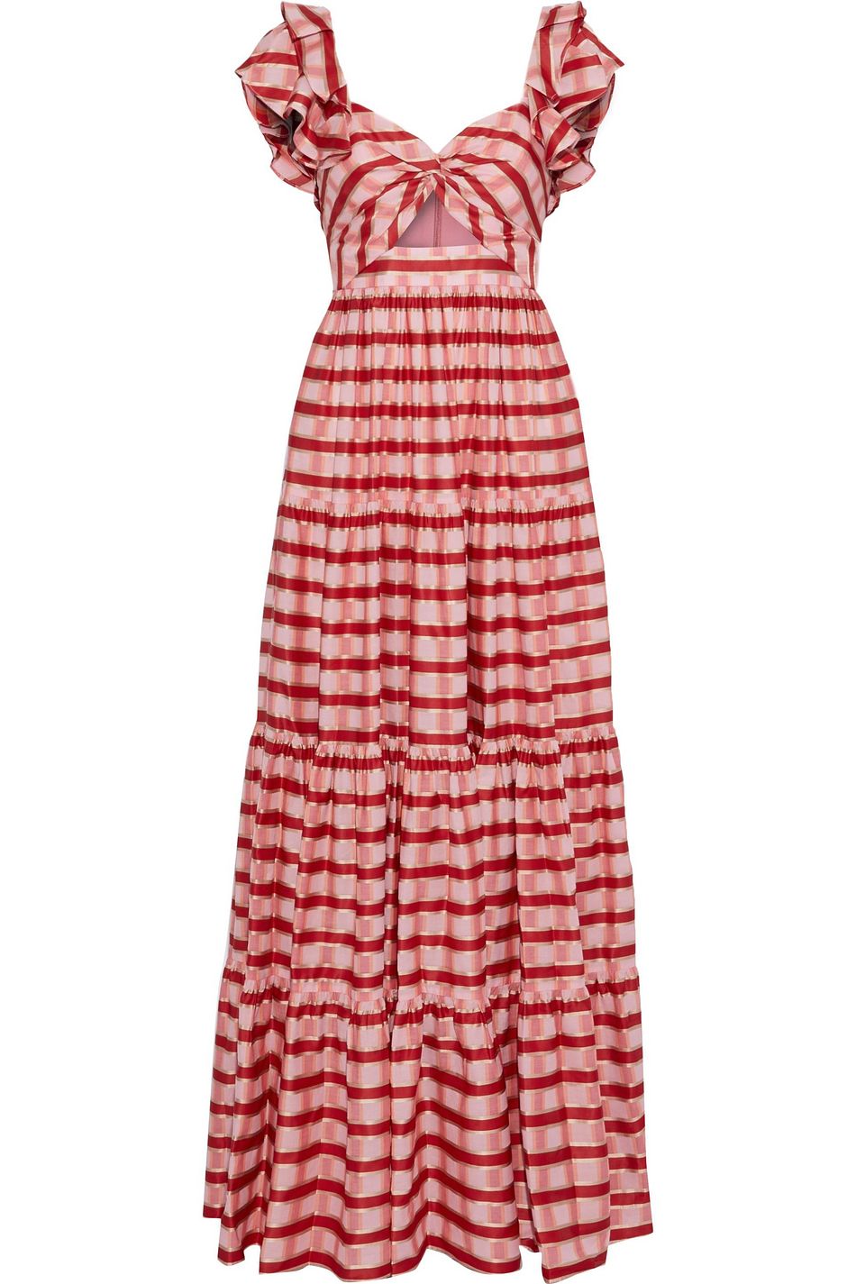 checked maxi dress