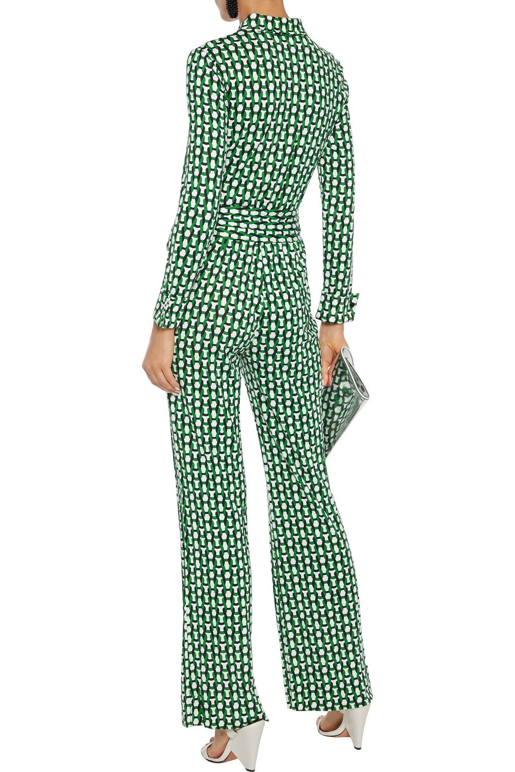dvf michele silk jersey jumpsuit