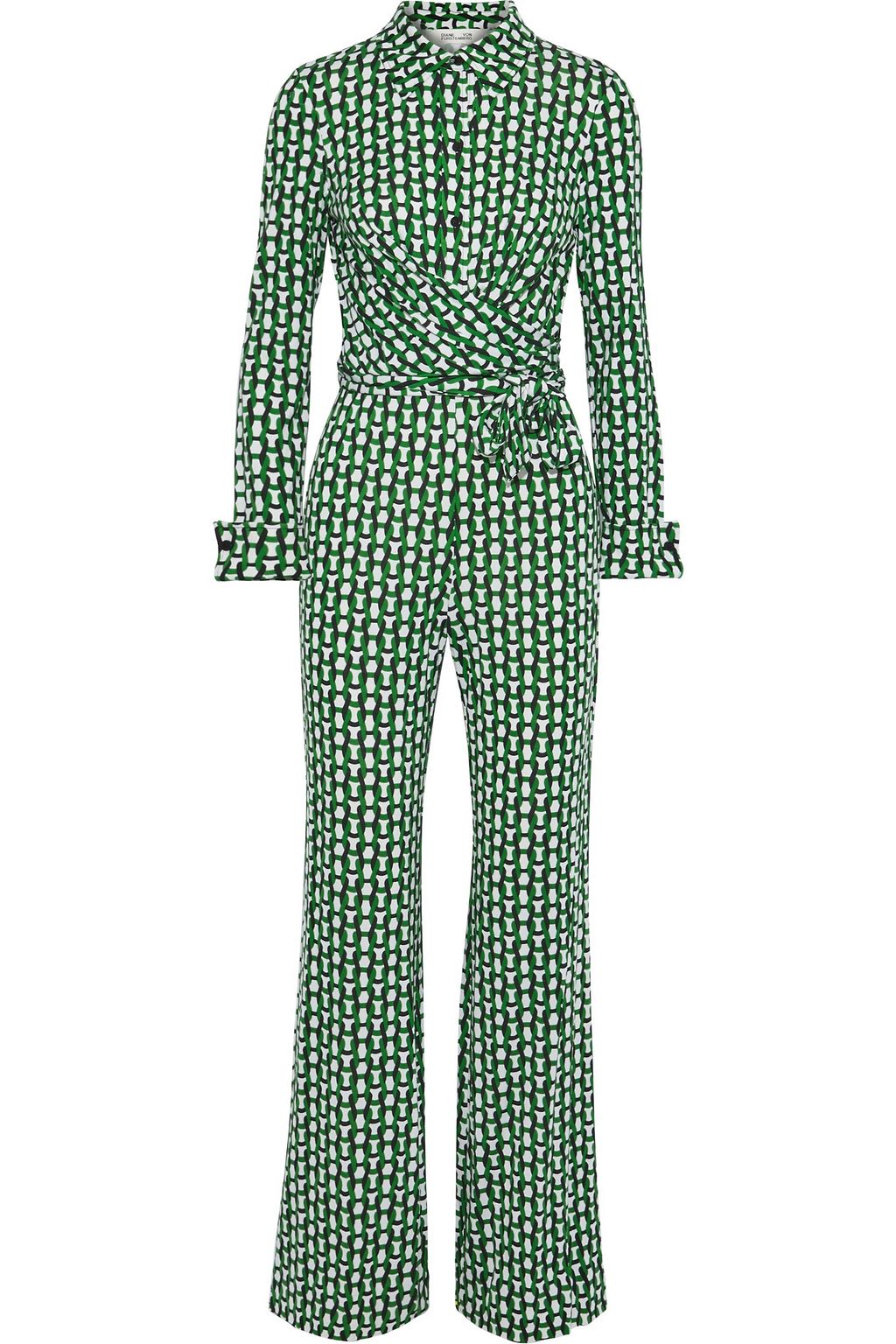 dvf michele silk jersey jumpsuit