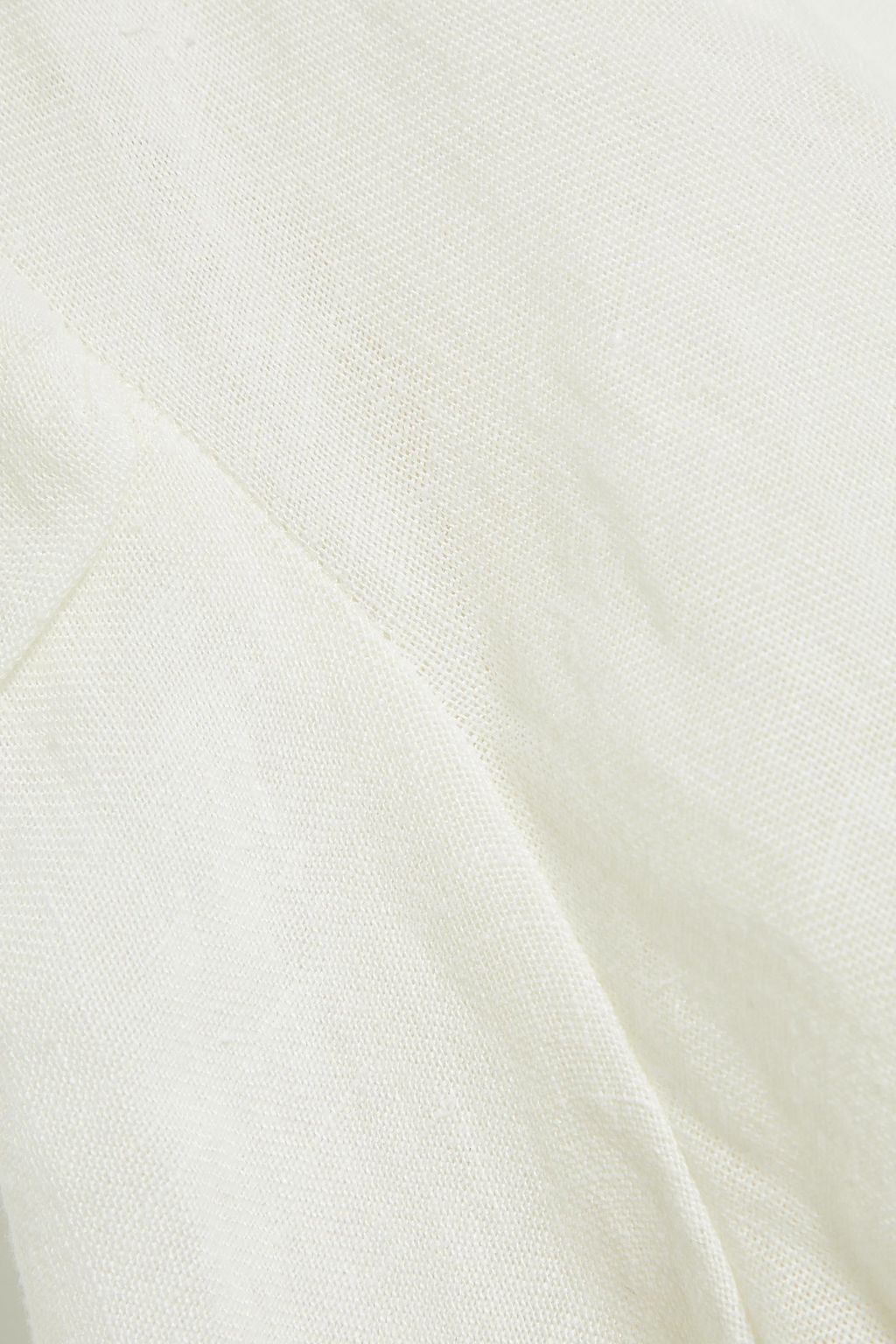 LISA MARIE FERNANDEZ Tie-front slub linen top