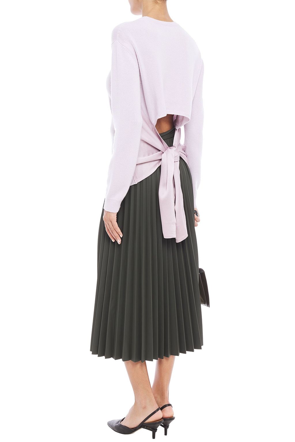 VALENTINO GARAVANI Tie-back cutout cashmere sweater