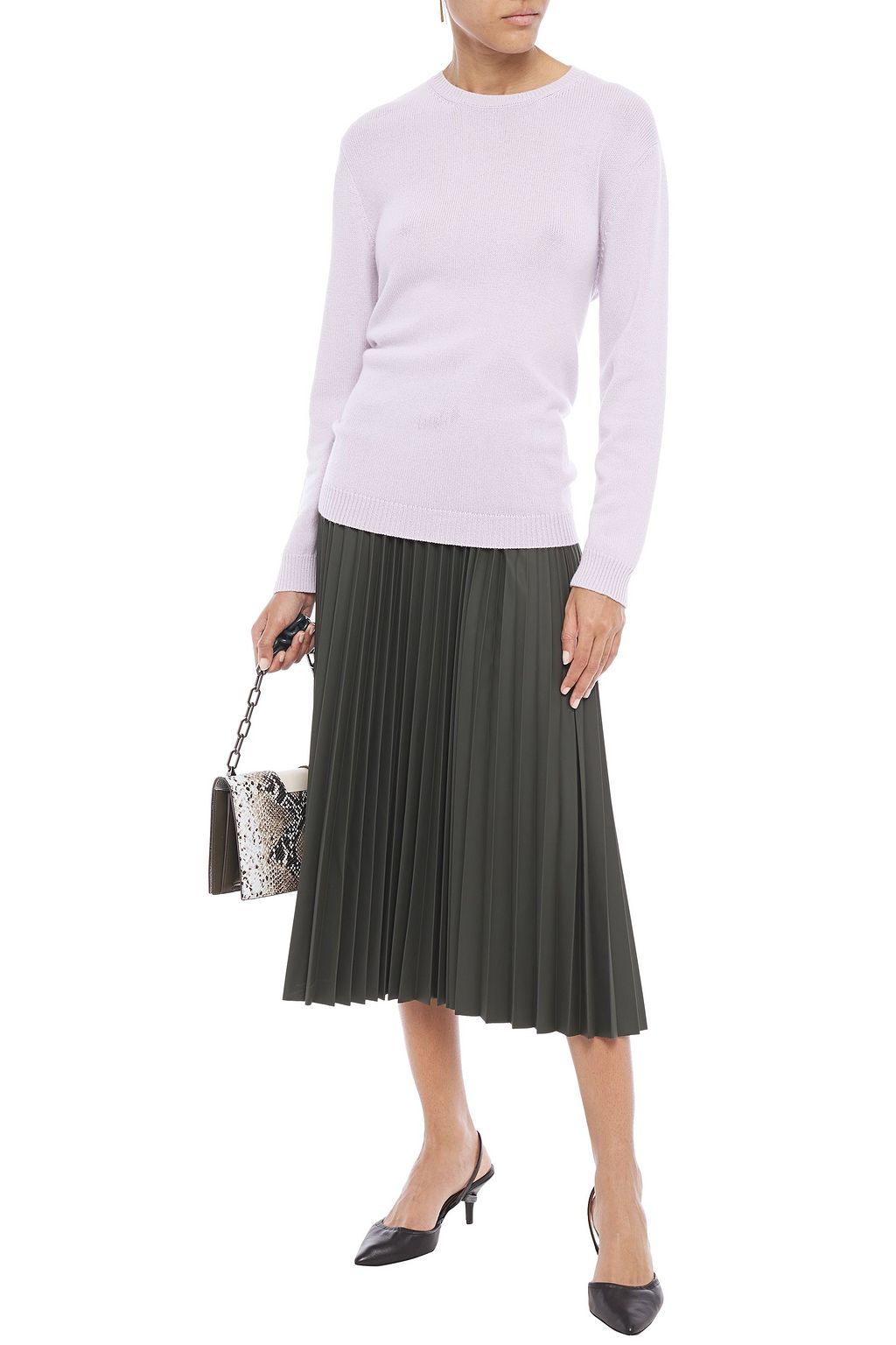 VALENTINO GARAVANI Tie-back cutout cashmere sweater