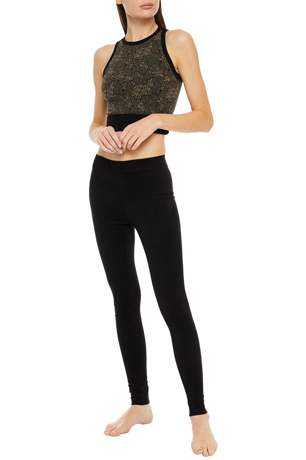 WOLFORD Faux suede leggings
