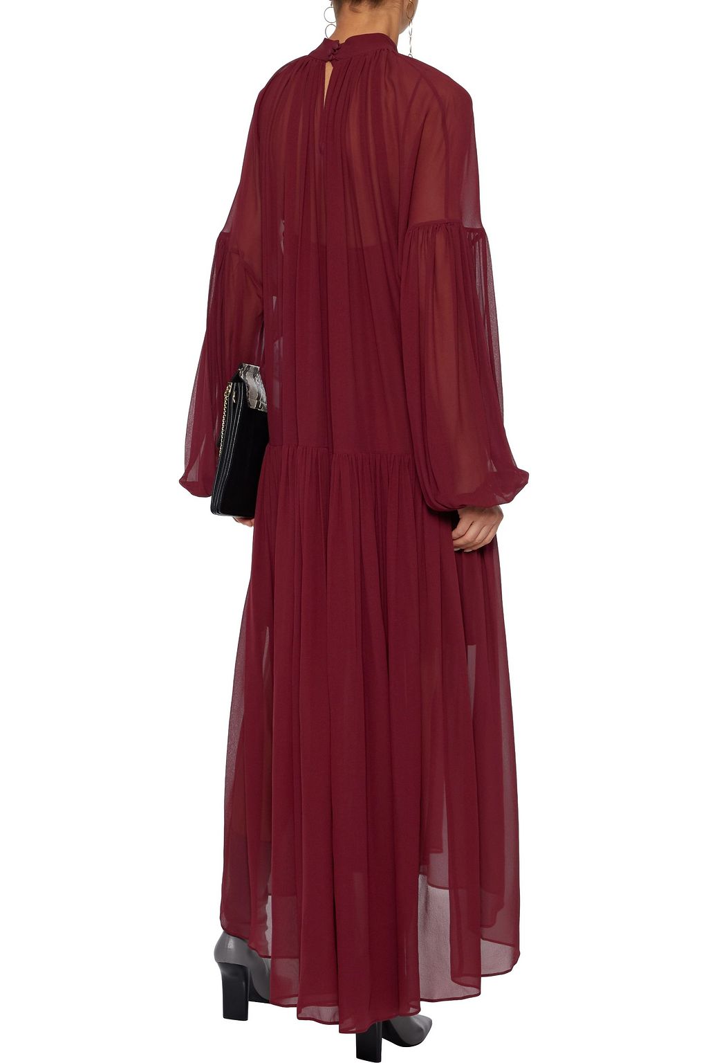 STELLA MCCARTNEY Tiffany gathered silk-chiffon maxi dress