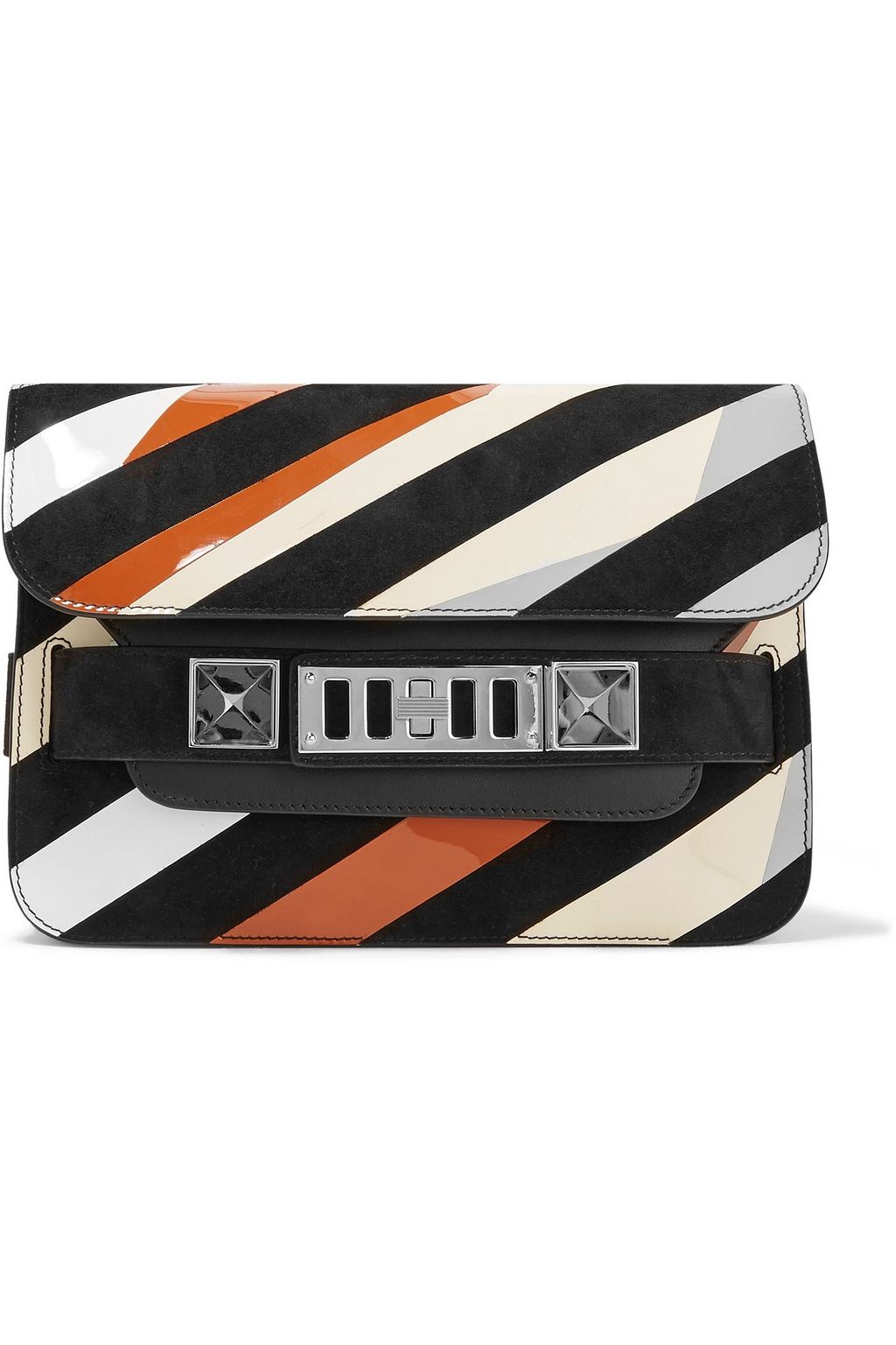 PROENZA SCHOULER PS11 Mini Classic suede, smooth and patent-leather shoulder bag