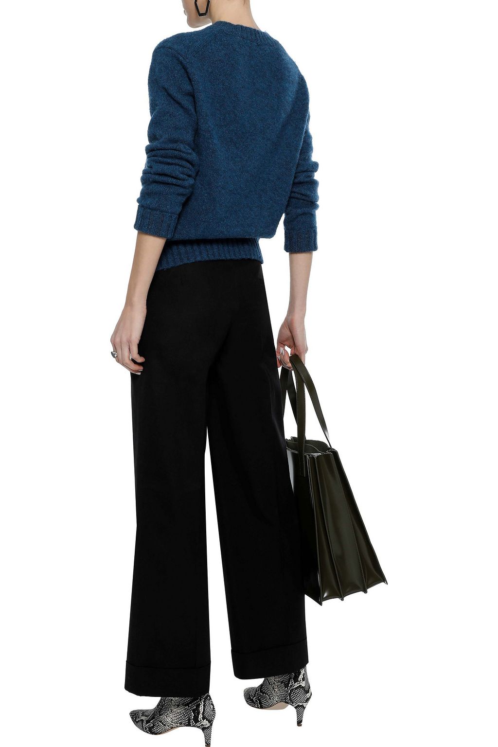 HELMUT LANG Brushed mélange knitted sweater