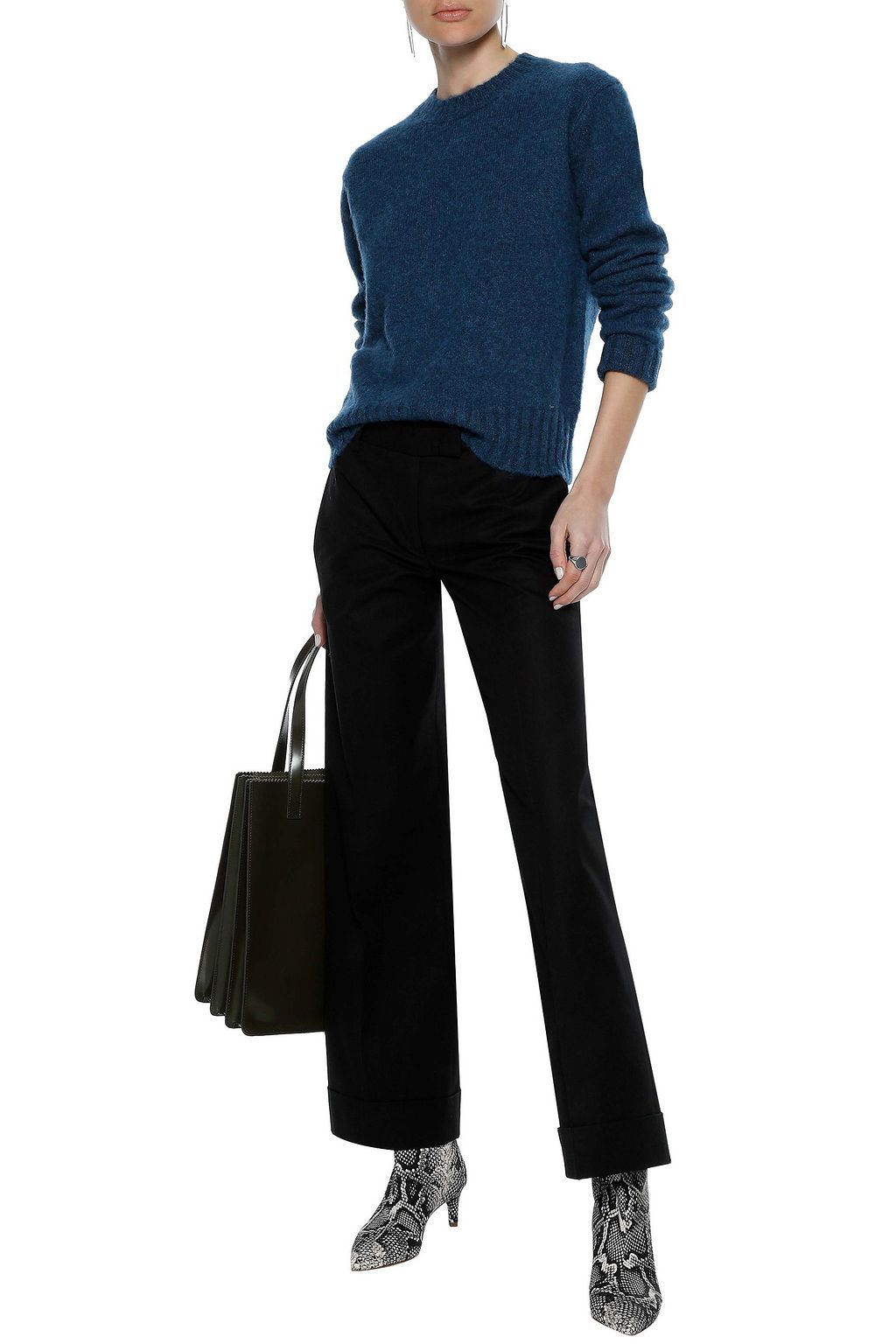 HELMUT LANG Brushed mélange knitted sweater