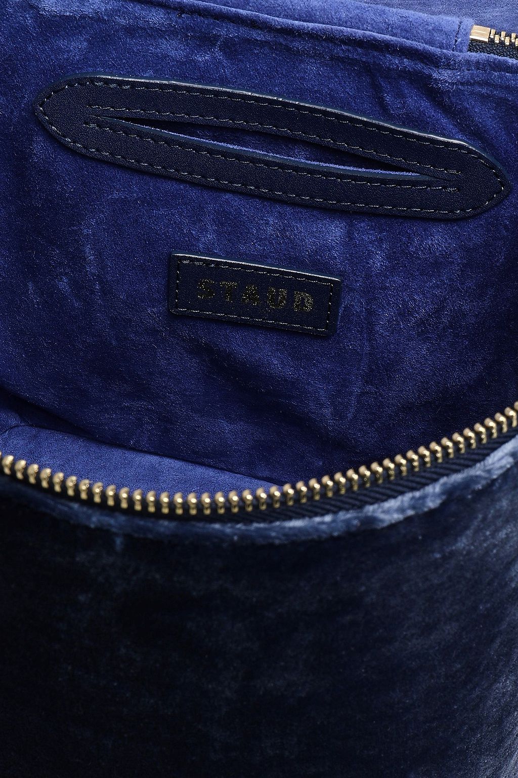 STAUD Vitti velvet bucket bag