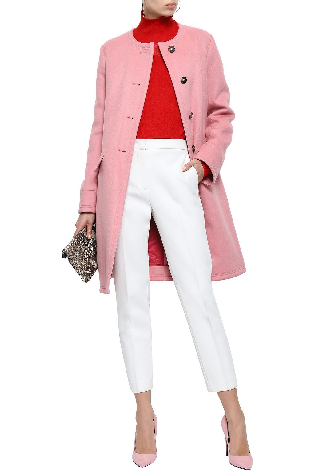 MARNI Wool, cashmere and angora-blend coat