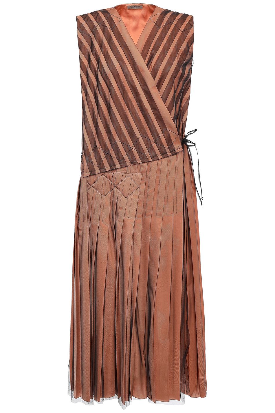 pleated wrap dress