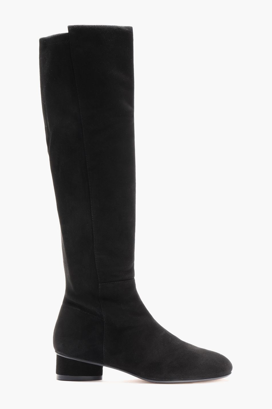 black suede boots flat