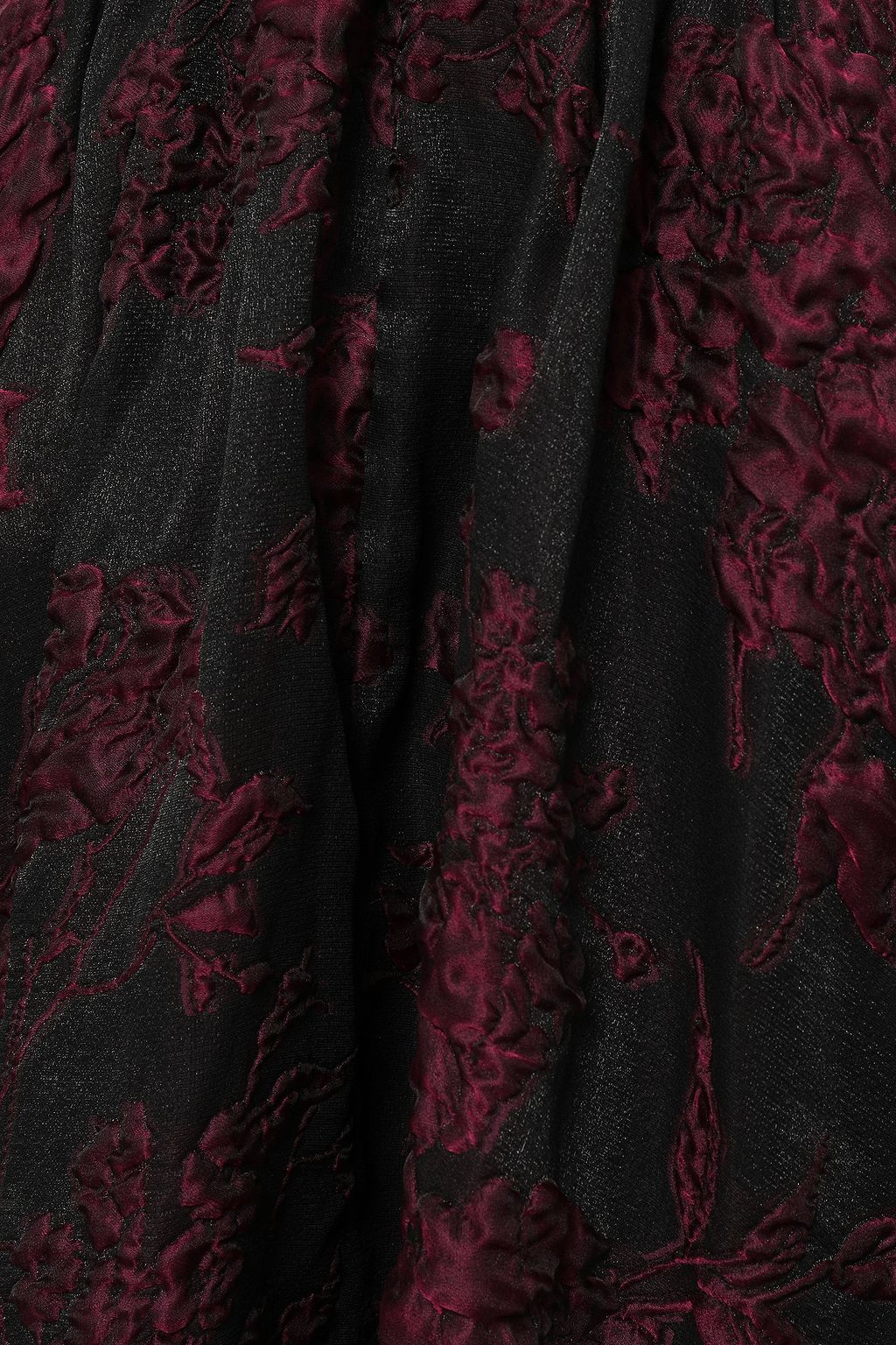 CO Flared silk-blend cloqué midi skirt