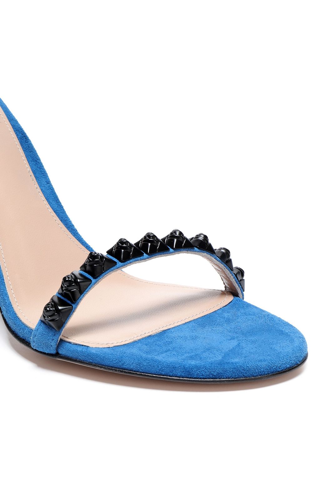 STUART WEITZMAN Floral-appliquéd suede sandals