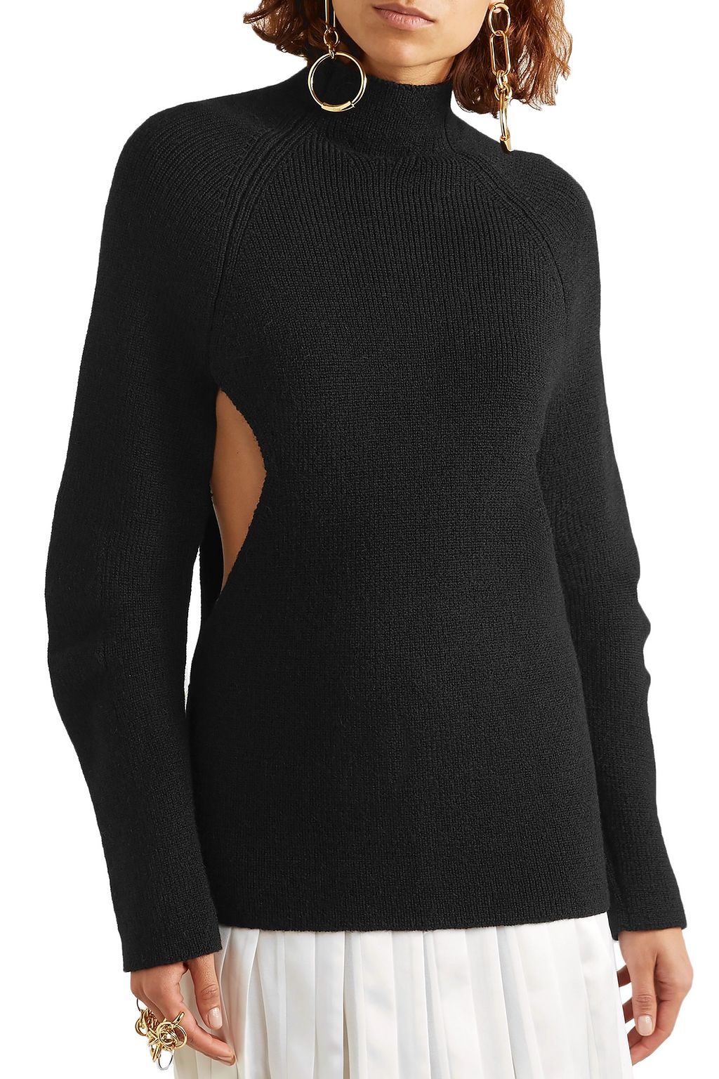 CHLOÉ Cutout ribbed-knit sweater