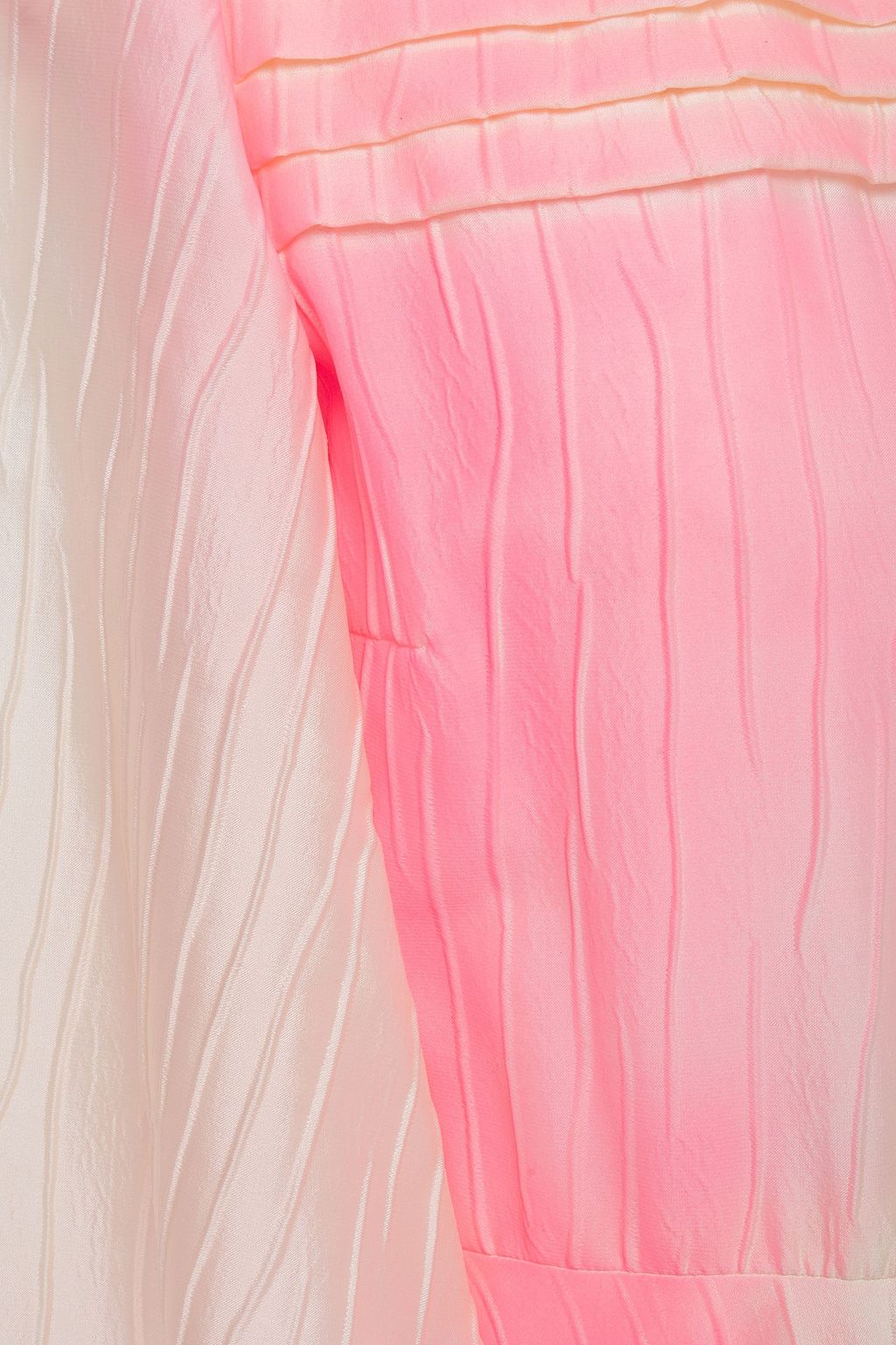 ROKSANDA Pleated neon taffeta midi dress