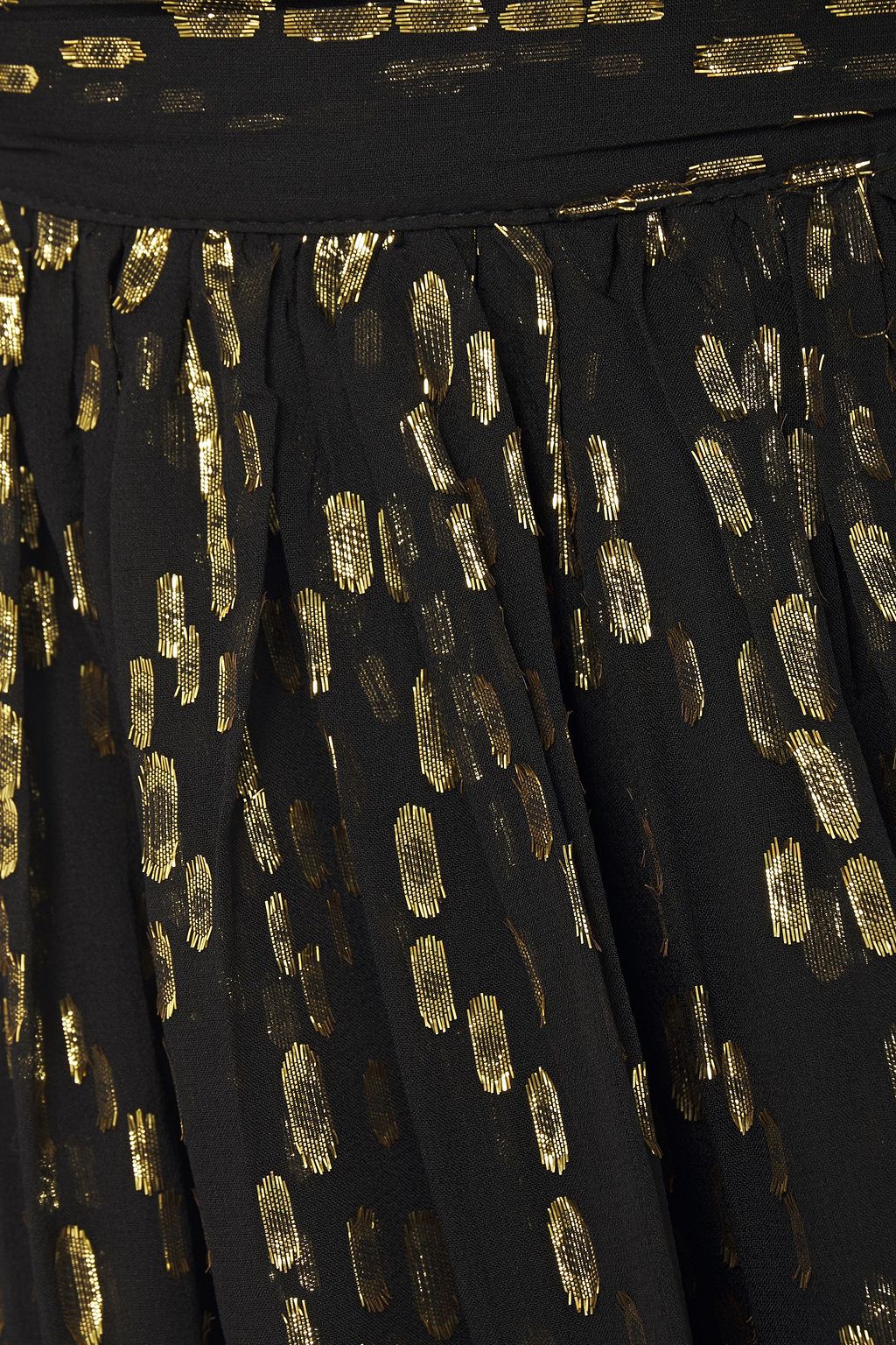 BA&SH Junon metallic fil coupé silk-blend chiffon halterneck mini dress
