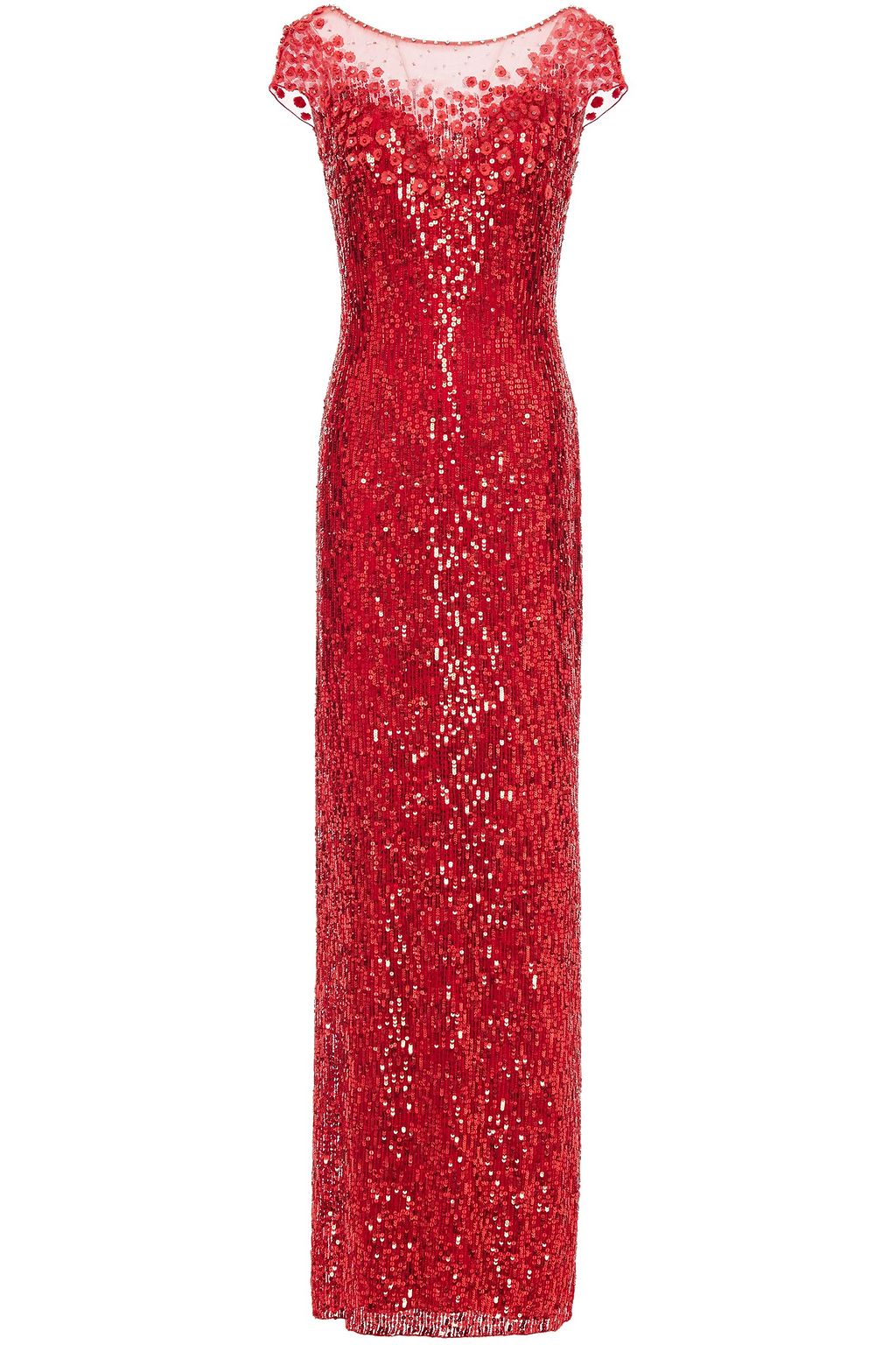 Red Crystal-embellished floral ...