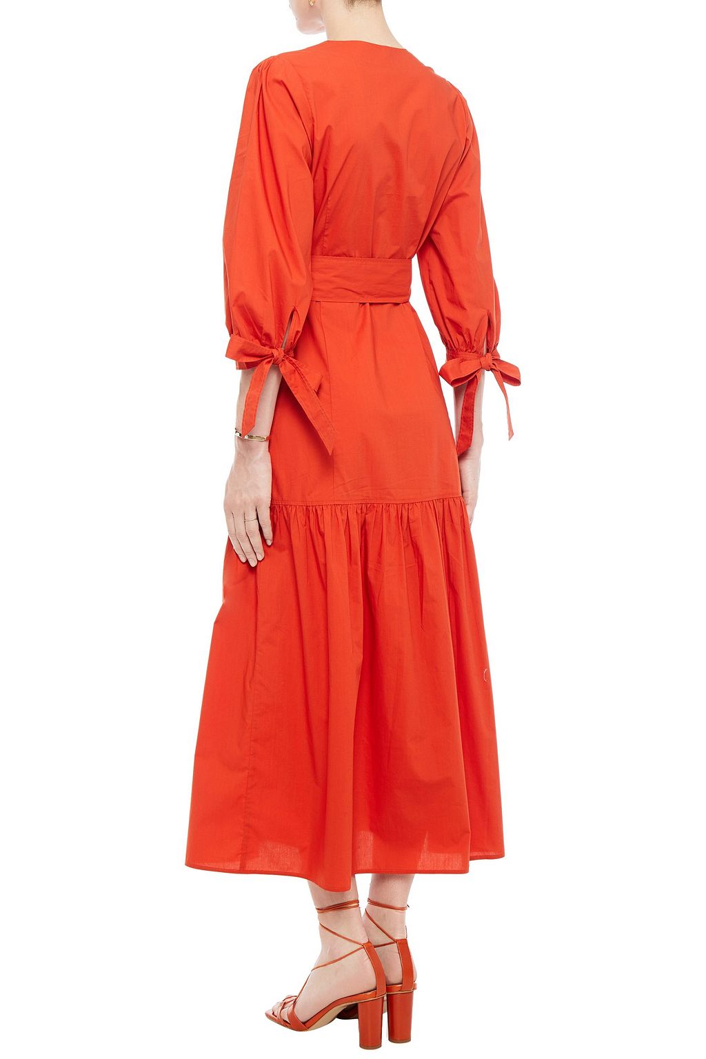 IRIS & INK Alexis wrap-effect cotton-poplin maxi dress