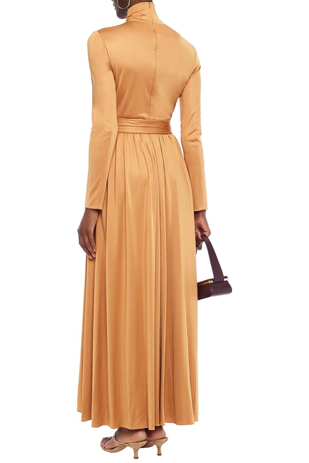 THE ROW Dominique belted satin maxi dress