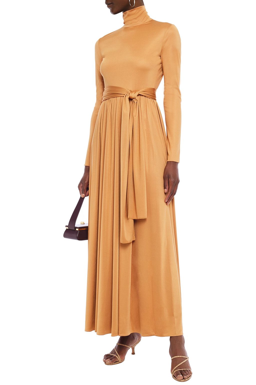 THE ROW Dominique belted satin maxi dress