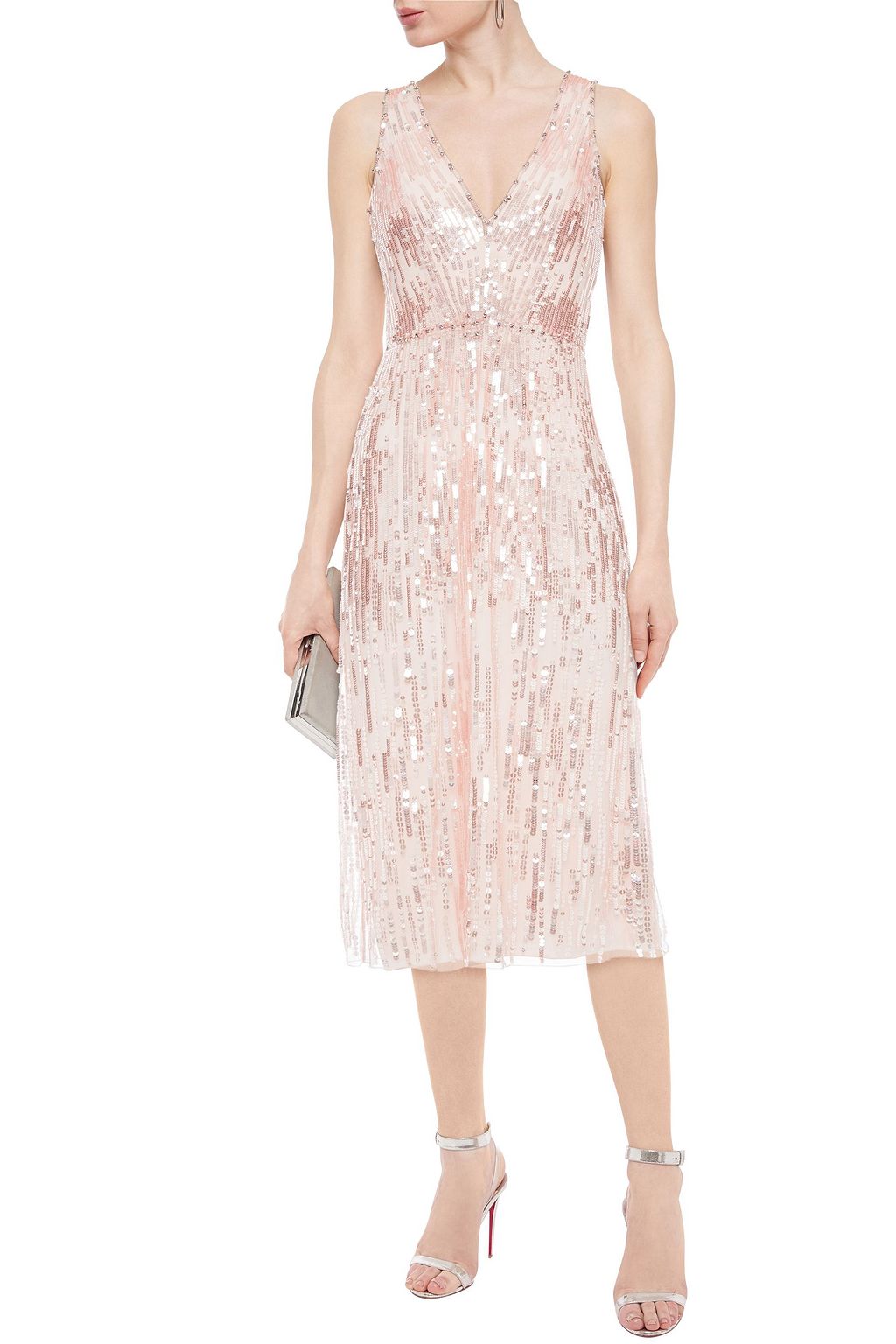 JENNY PACKHAM Evia embellished tulle midi dress