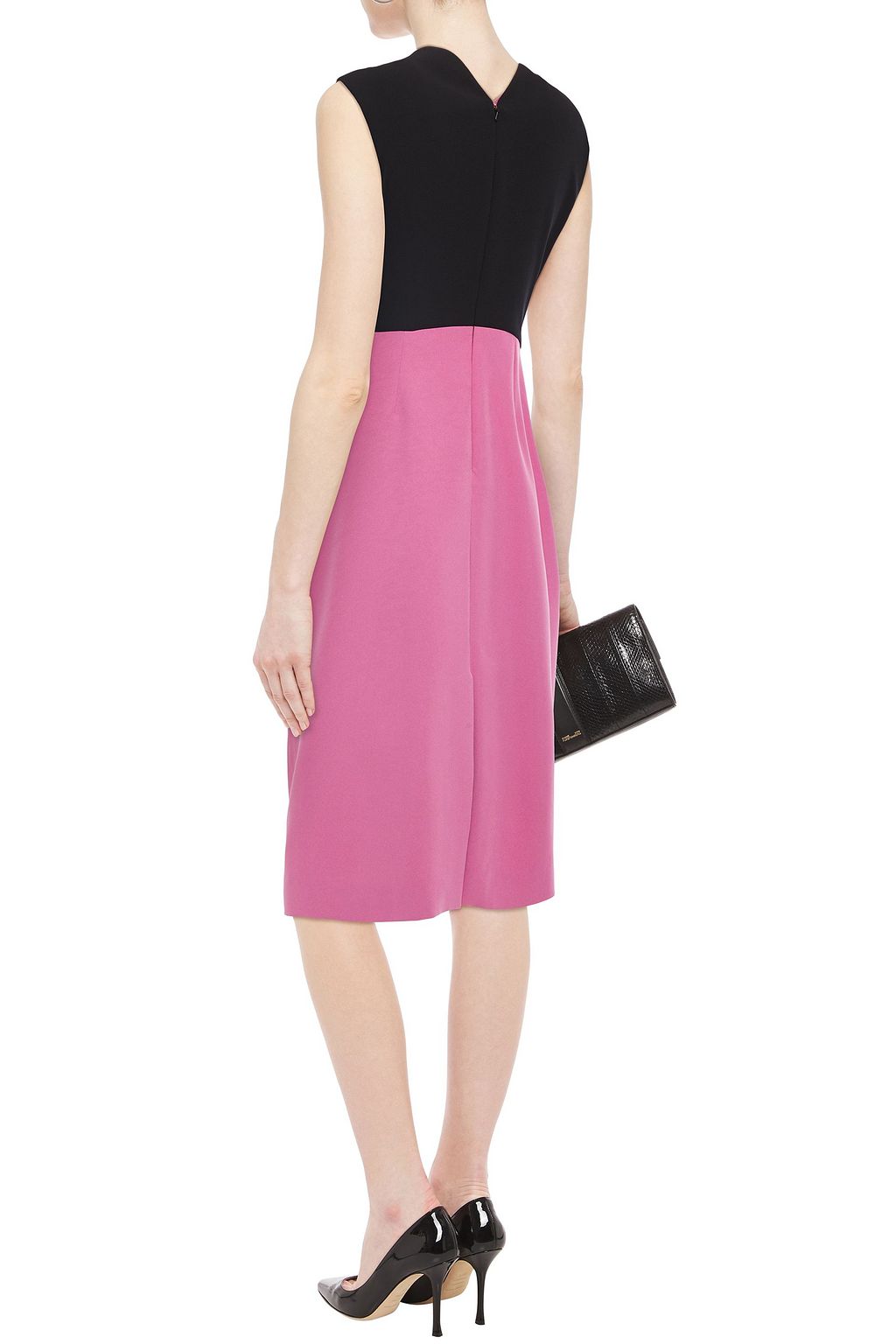 ROKSANDA Draped two-tone crepe midi dress
