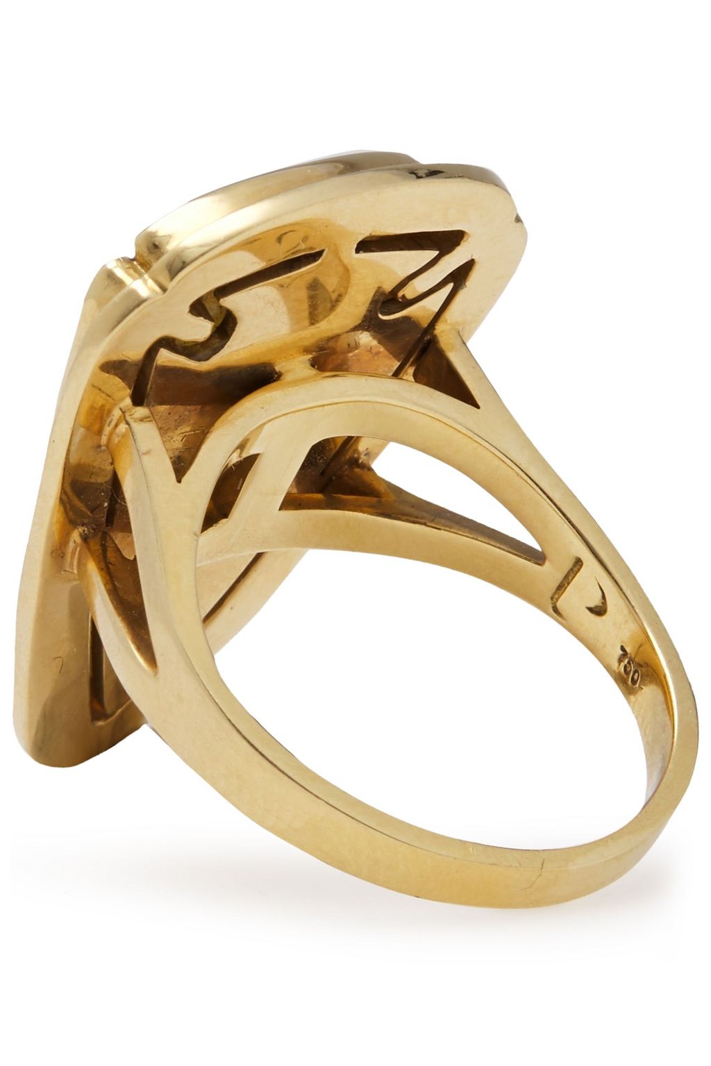 PAMELA LOVE 18-karat gold, diamond and opal ring