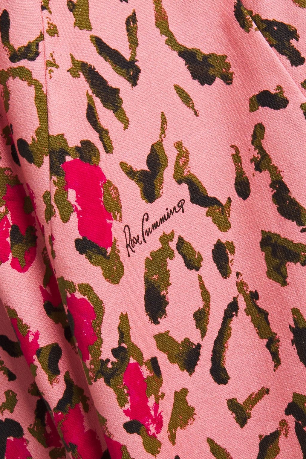 CAROLINA HERRERA + Rose Cumming flared leopard-print stretch-cotton midi dress